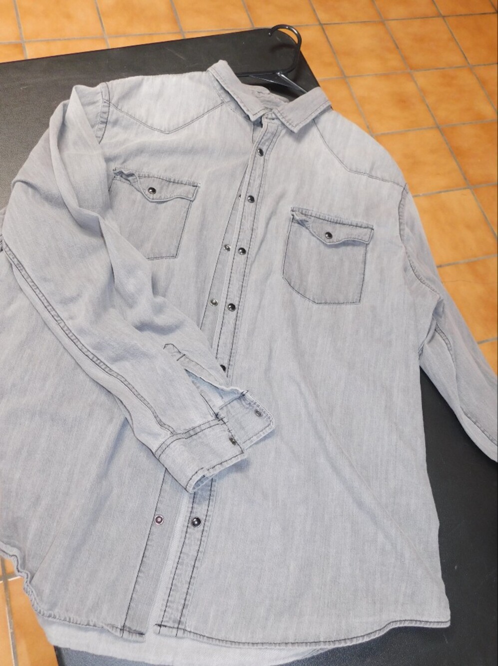 Mossimo Supply Co. Light Gray Men's Denim Shirt